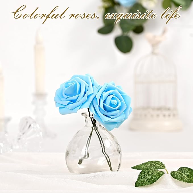 BLEUM CADE 16Pcs Artificial Flowers Fake Roses - Image 4