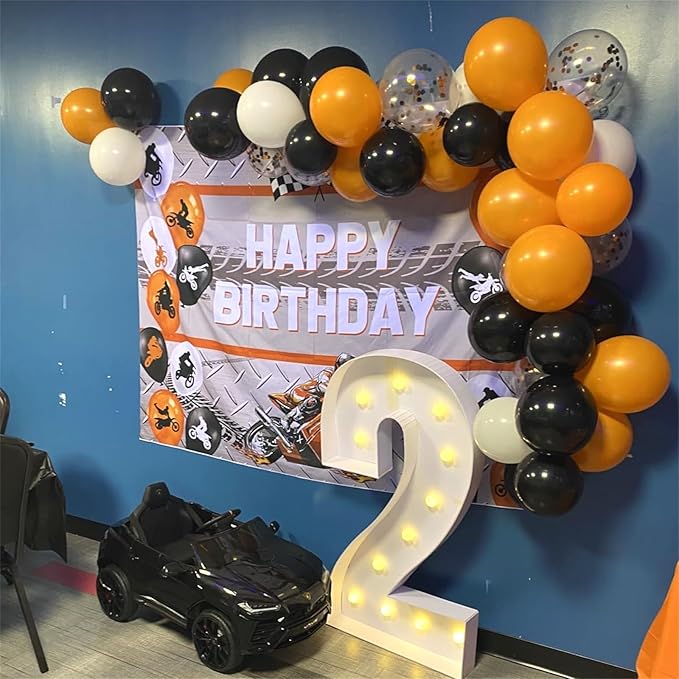 Orange and Black Halloween Balloons Set - Image 9