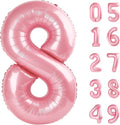 Pearlescent Pink Foil Number 8 Balloon 40 Inch, Helium Mylar Eight Number 8 18 by Upgesy