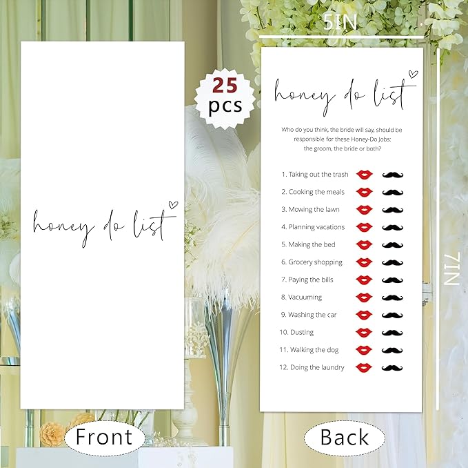 Bridal Shower Games, Honey Do List, Wedding Shower Games - Image 2