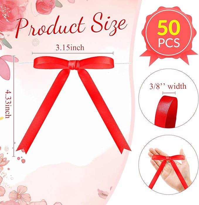 Riceshoot 50 Pcs Twist Tie Bows - Image 2