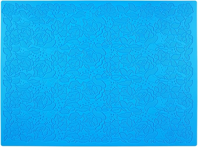 Embossing Lace Fondant Molds, Silicone Cake Fondant Mat, Rose Impression Lace - Image 2