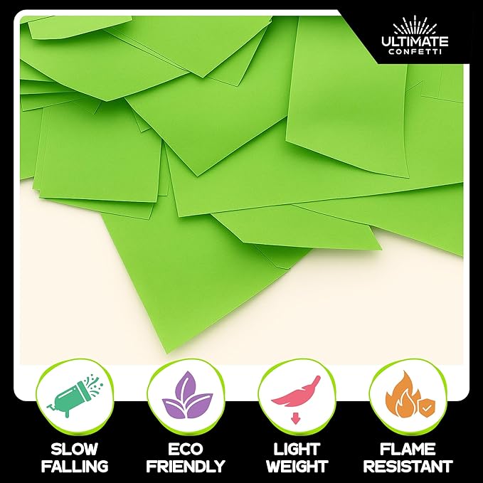 Ultimate Confetti, Light Green Biodegradable Confetti - Image 3