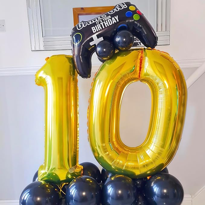 Gold 2 Balloon Number, 40 Inch Number 2 Balloon Large Gold 2 Foil Mylar Helium - Image 7