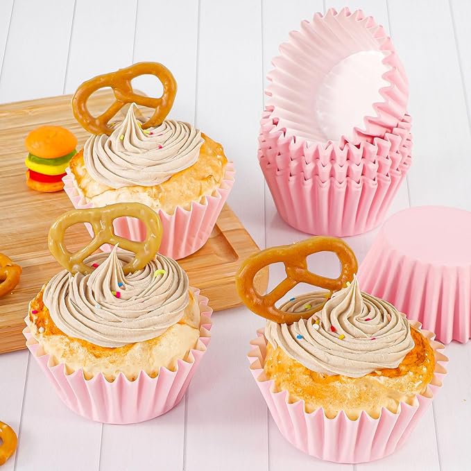 Caperci Grease-Resistant Standard Pink Cupcake Liners 150 Counts - Image 7