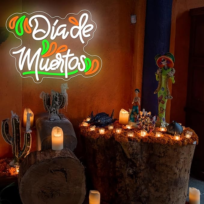 Mexican Dia De Los Muertos Neon Sign Day of the Dead Neon Sign Dimmable LED - Image 3