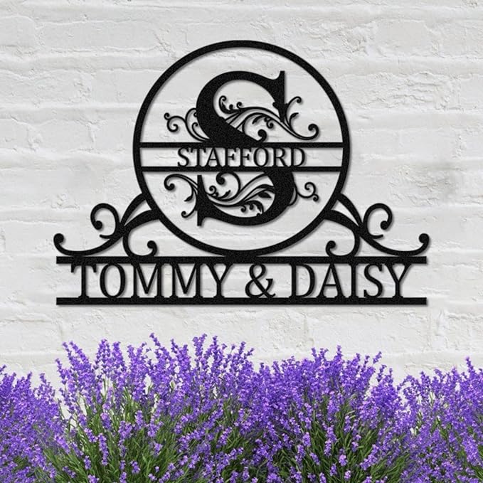 Personalized Metal Name Sign – Custom Last Name & Monogram Wall Décor - Image 8