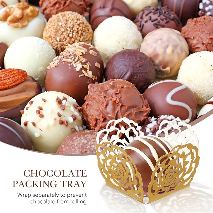 100Pcs Truffle Wrapper Liners, Paper Mini Cupcake Liners Chocolate Candy - Image 5