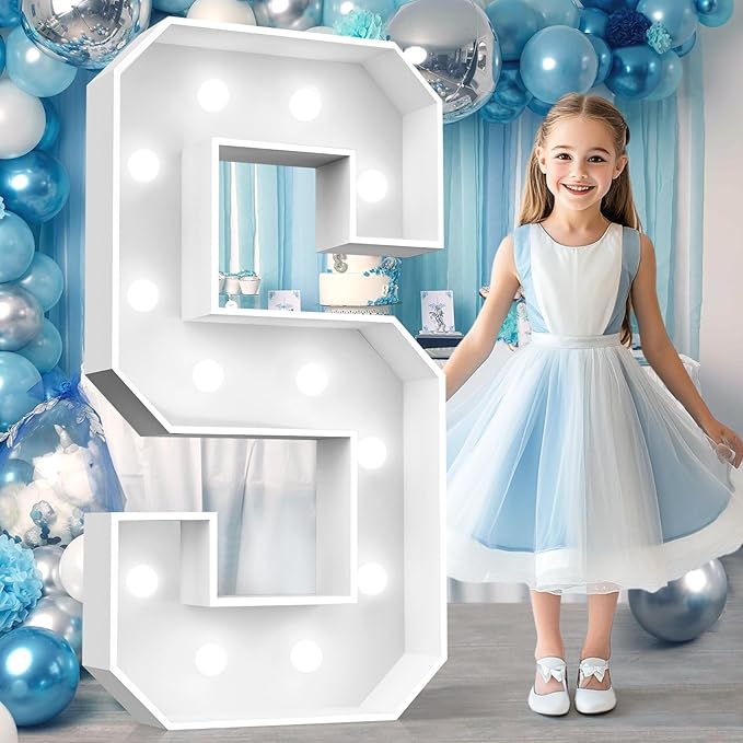 Ledido 4FT Marquee Light Up Letters, Cool White Light Up Letters Large Marquee by Ledido