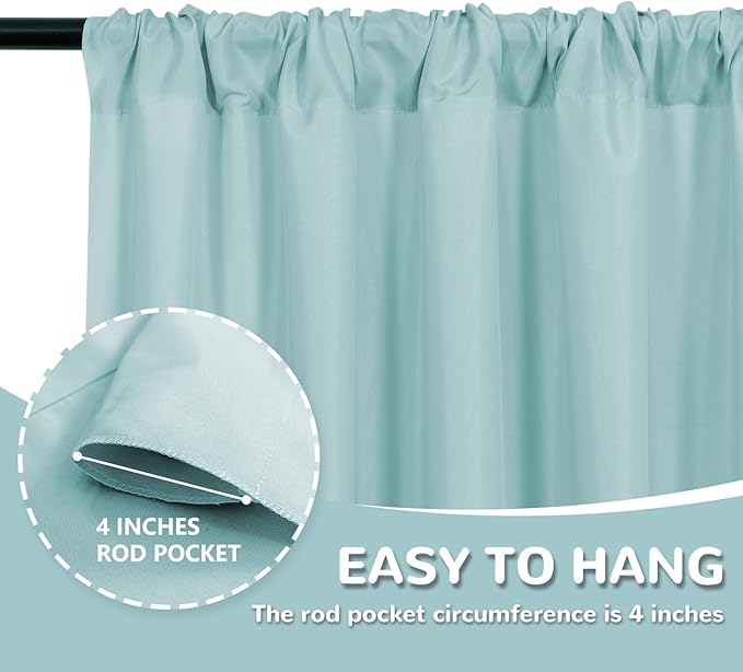 MEETSKY Light Green Backdrop Curtains 10ft x 10ft - Image 3