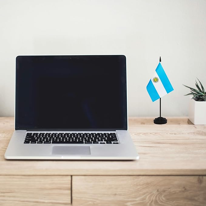 2 Pack Argentina Desk Flag Set, Argentine Desktop Small Miniature Table Office - Image 5