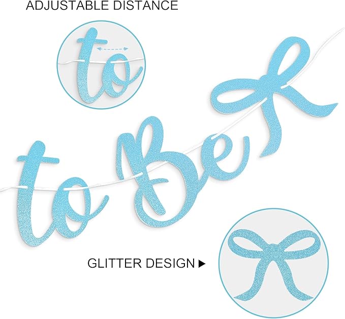 Bride to Be Banner, Light Blue Bride to Be - Image 3