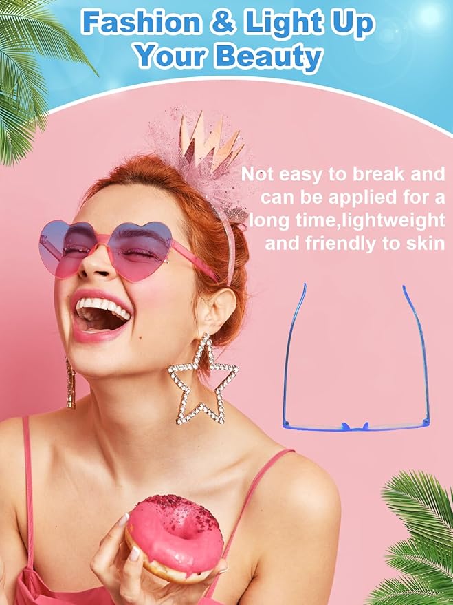12 Pairs Heart Shaped Sunglasses - Image 5
