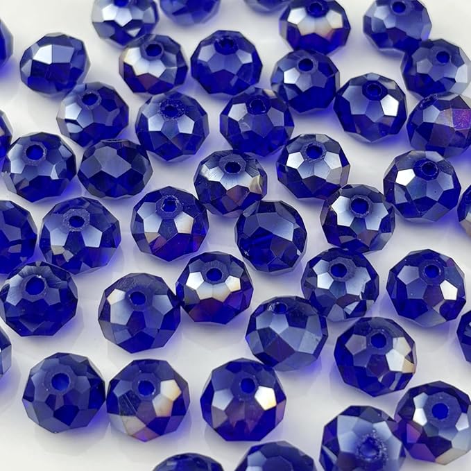100pcs 8mm Crystal Glass Beads for Crafts Faceted Rondelle Glass Beads for by Unknown