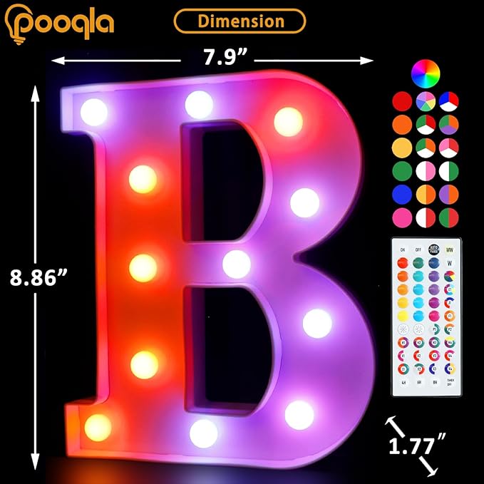 Pooqla Colorful Light Up Letters - Image 7