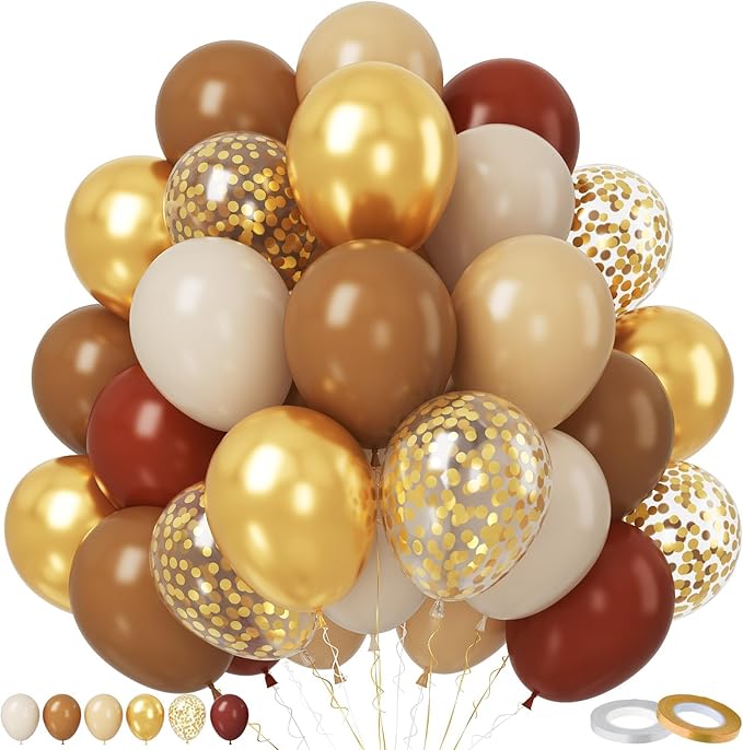 Paready Brown and Gold Balloon Set by Paready