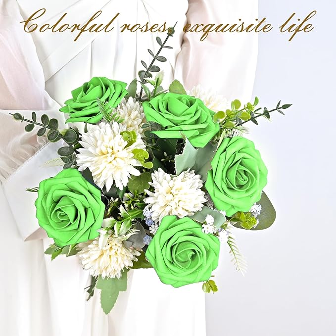 BLEUM CADE 16Pcs Artificial Flowers Fake Roses - Image 7