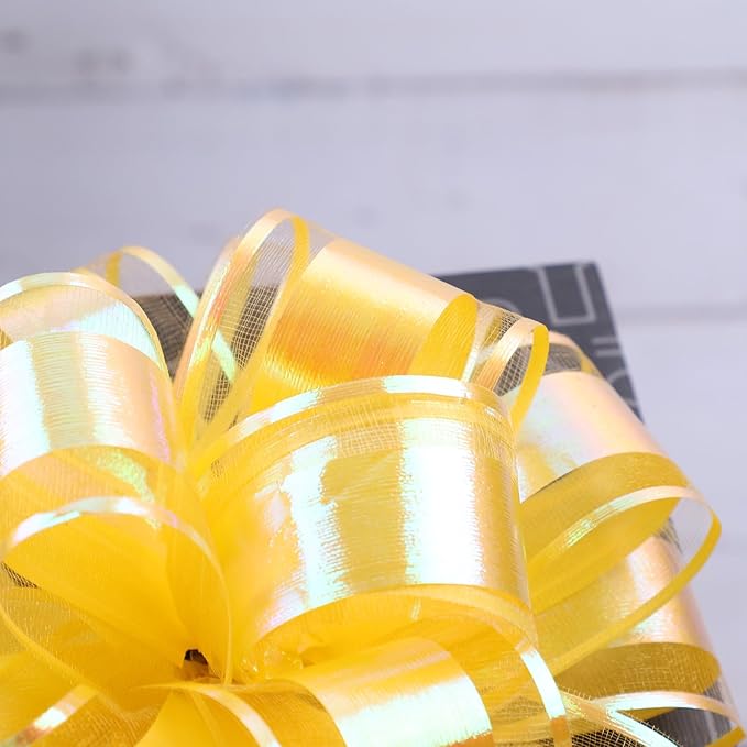 12 Pieces Laser Pull Bows 6 Inch Gift Wrapping Pull Bows - Image 6