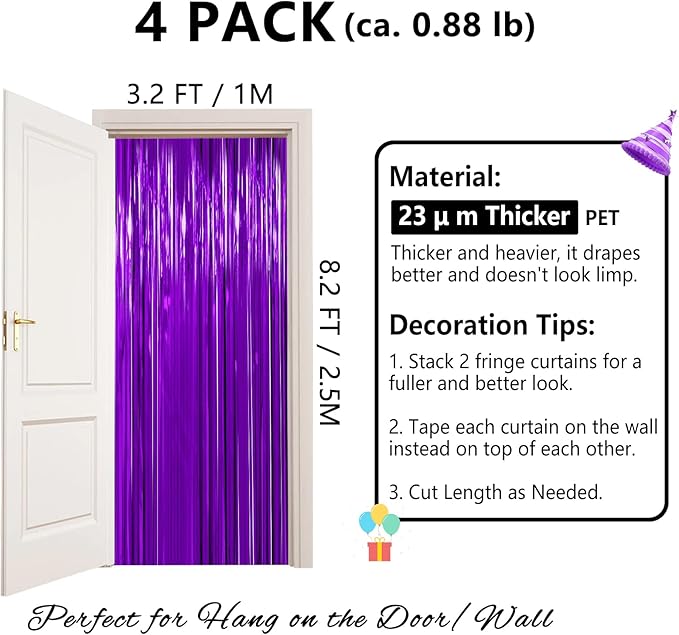 Halloween Decorations Purple Streamers - Image 4