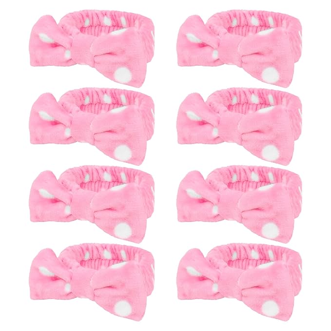 Semato 8 Pcs Pink Spa Headband by Semato