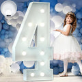 Marquee Numbers 4 Feet Tall Big Light Up Numbers 4 Year Old 14th 40th Birthday by Letsmakeitimpressive