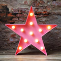 LED Marquee Star Sign Night Light, Battery Operated Star Shaped Desk Table Lamp by Vicila