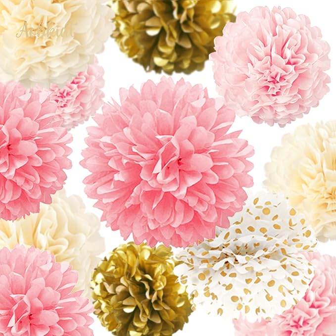 AOBKIAT Wedding Baby Shower Decorations Set, Circle Dots Colorful Paper Garland - Image 3