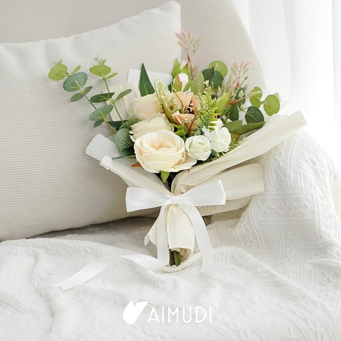AIMUDI White Bows 5 × 10" Satin Bows - Image 3