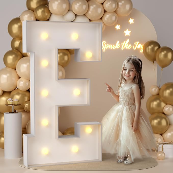 JoyMuse 4FT Marquee Light Up Letters, Large Marquee Letters 4 Feet Tall by Unknown