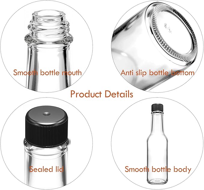 Ahhute Sauce Bottles, 5oz Small Olive Oil Bottles - Image 3