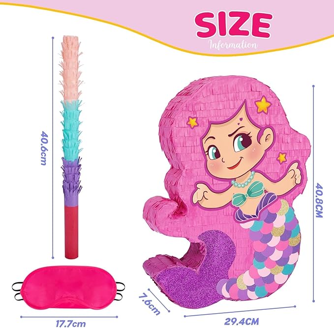 WERNNSAI Mermaid Piñata-Mermaid Party Piñata - Image 3