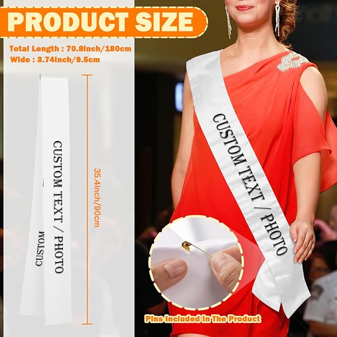 Custom Sash, Personalized Birthday Sash - Image 3