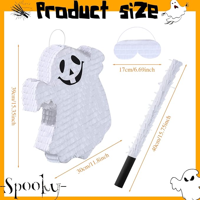 Aoriher Halloween Ghost Piñata Spooky White Ghost Piñata - Image 2