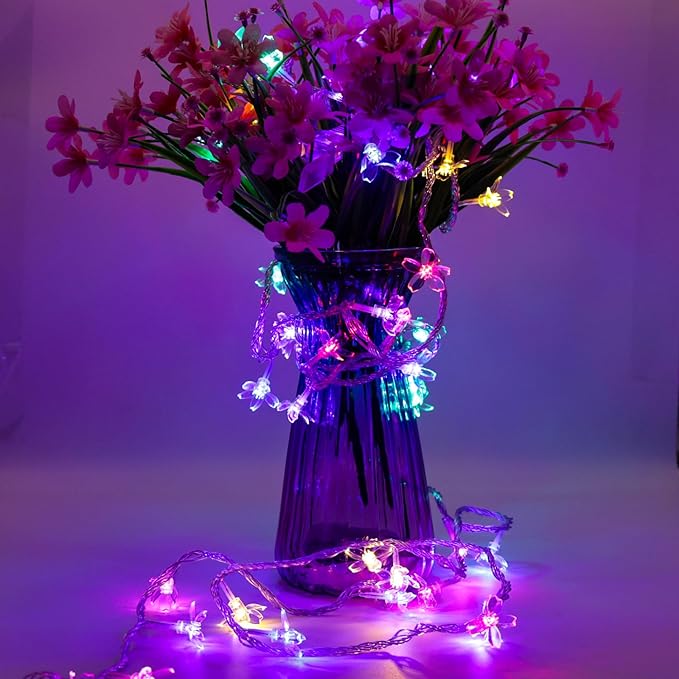 Flower Fairy String Lights, 33ft 100 LED Cherry Blossom Plug in Easter - Image 8