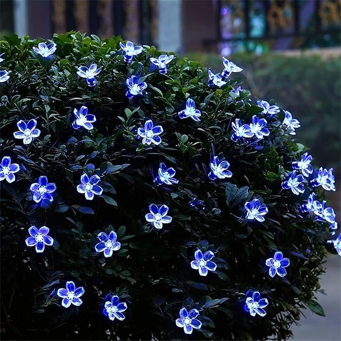 100 LED Light Up Flowers String Lights - Image 7