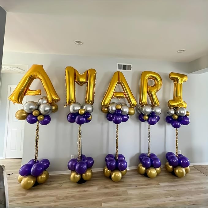 40 Inch Gold Alphabet Balloons - Image 4