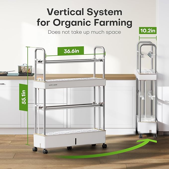 Ahopegarden Indoor Garden Hydroponics Growing System Kit: 60 Pods Vertical - Image 6