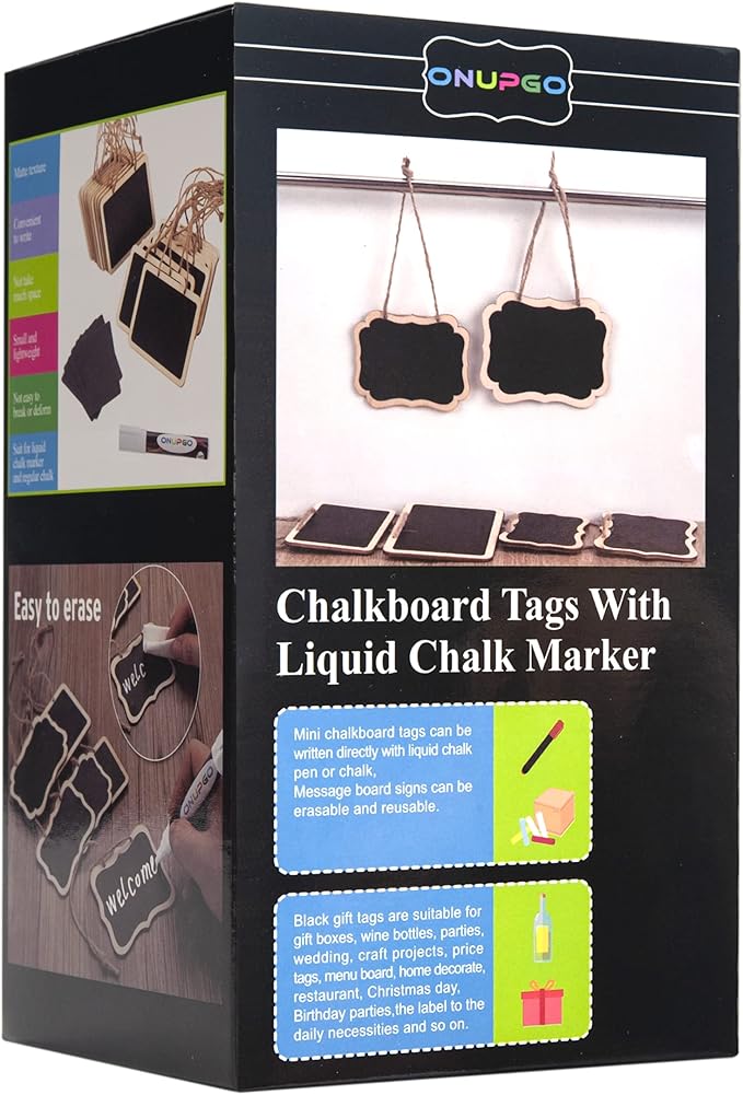 ONUPGO 16 Pack Chalkboard Tags - Image 6