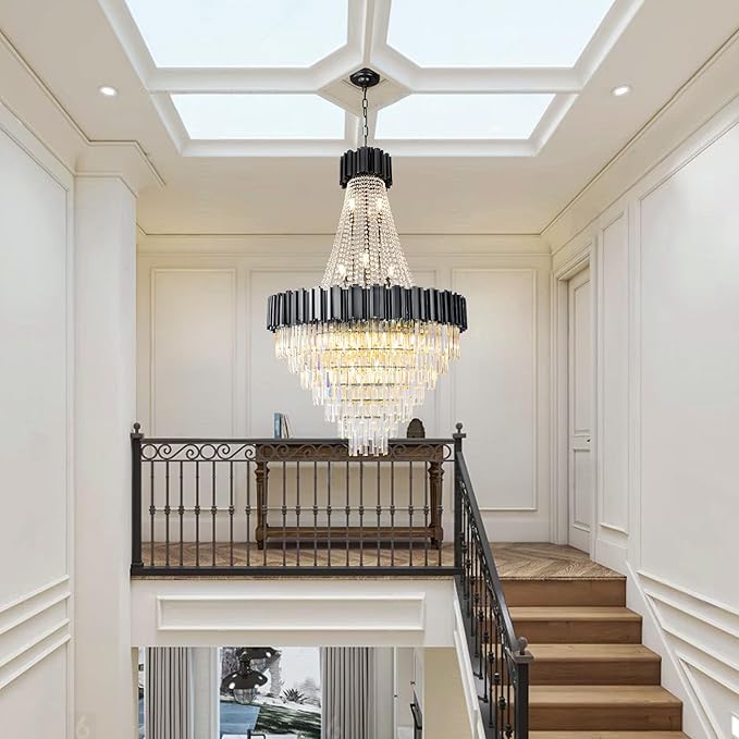 54" Luxury Long Crystal Chandelier - Image 7