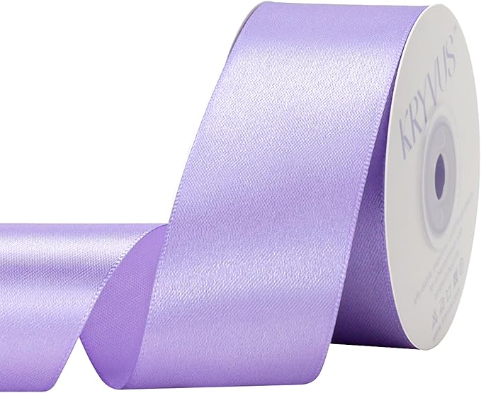 Light Purple Satin Ribbon 1-1/2 inch X Continuous 25 Yards, Single Face by Kryvusribbon
