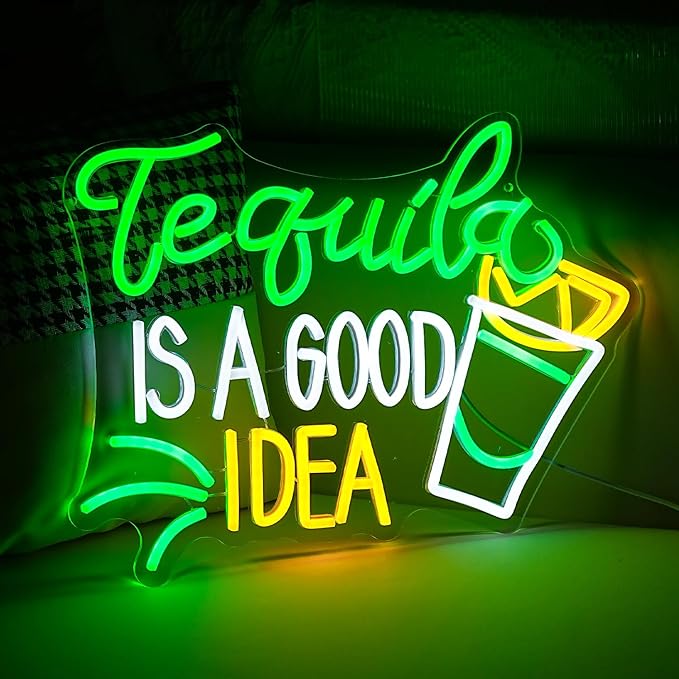 Tequila Is A good Idea Neon Sign LED Tequila Light Up Sign - Image 5
