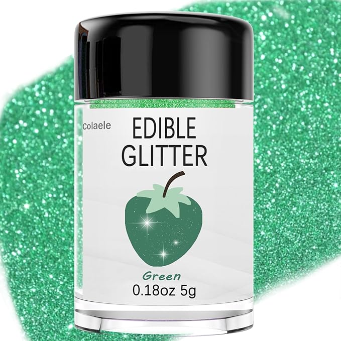 Green Edible Glitter Glimmer Powder - Image 7