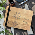 Wedding Guest Book, Custom Wooden Sign-in Book by Custom