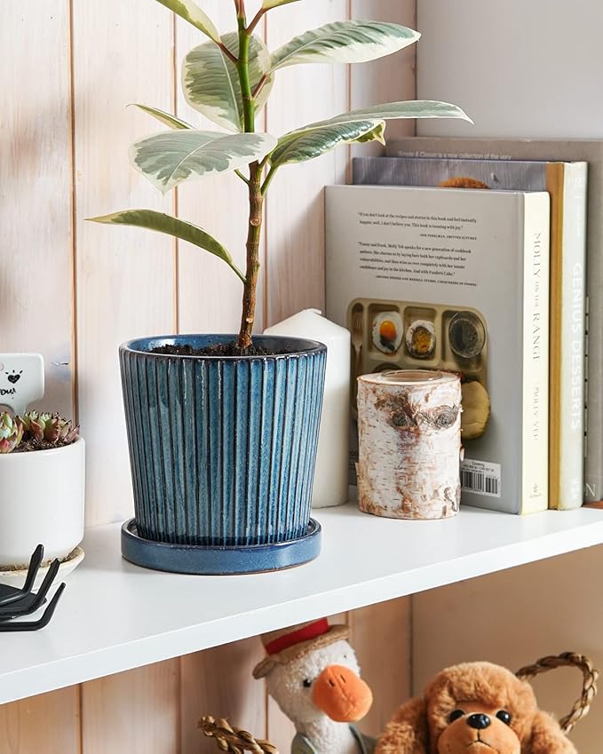 LE TAUCI Ceramic Pots for Plants, 5.5 Inch Plant Pots - Image 3