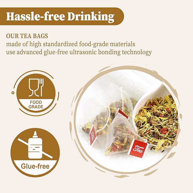FullChea - Chrysanthemum Cassia Seed Tea, 30 Teabags, 5g/bag - Burdock Root - Image 4