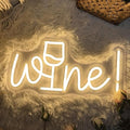 Acrylic Wine Neon Sign for Wall or Window Background Decor, LED Dimmable Bar by HFHungkeong