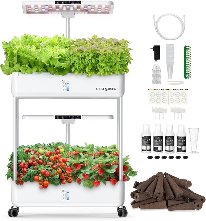 Ahopegarden Hydroponics Growing System Indoor Garden, 44 Pods Plant Herb Garden by Ahopegarden
