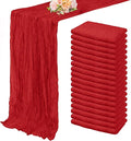 20 Pack Red 10FT Cheesecloth Table Runner Rustic Gauze Fabric Cheese Cloth by FoliafeelHome