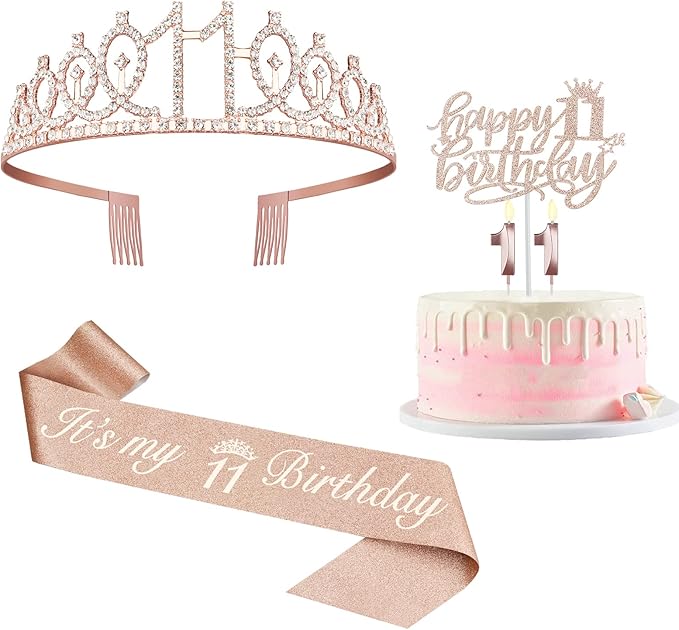 11th Birthday Decorations for Girl by JueslyBirthdayParty