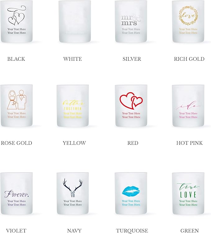WEDDINGSTAR Personalized 3oz Frosted Shot Glass Customizable Full Color Print - Image 5